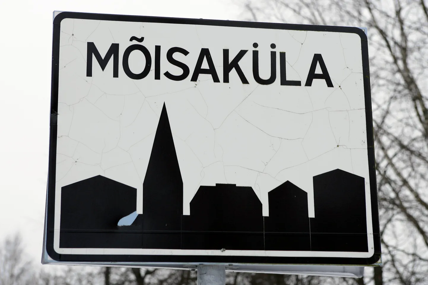 SAKALA01:   : VILJANDI, EESTI, 20jan09
Mõisaküla. Mõisaküla linnasilt.
er/ Foto ELMO RIIG/ SAKALA
