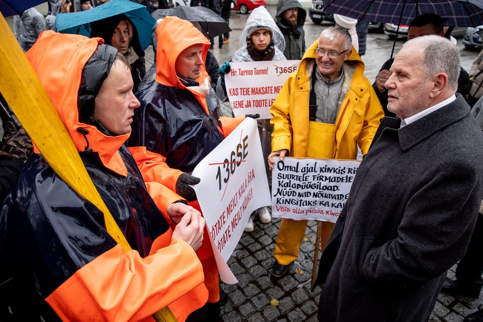 Рыбаки Причудья протестуют на Тоомпеа. 25 октября 2022 года.