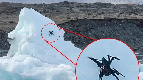New drone clings to ice walls like a climber, exploring the Arctic