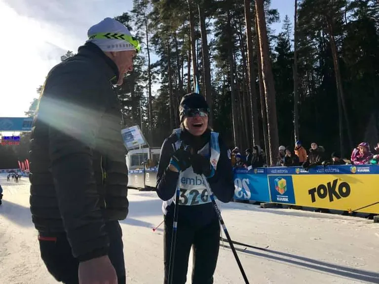 Grete Lõbu pärast maratoni lõpetamist