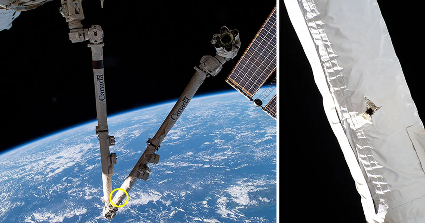 Kosmoseprügi tabas ISSi robotkätt Canadarm2
