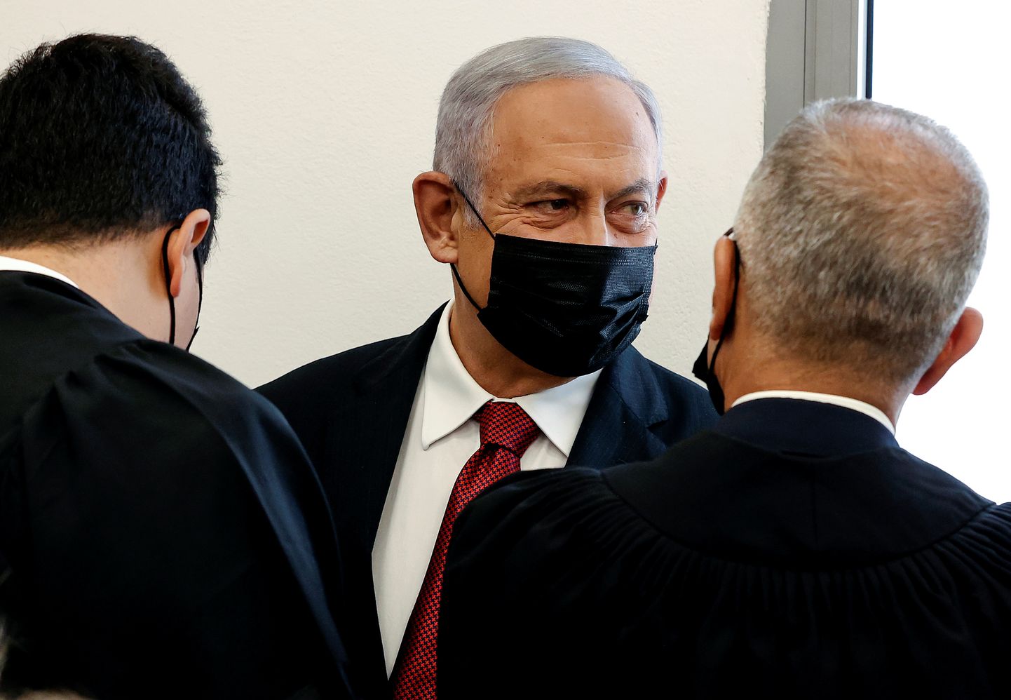 Iisraeli endine peaminister Benjamin Netanyahu Jeruusalemma kohtus.