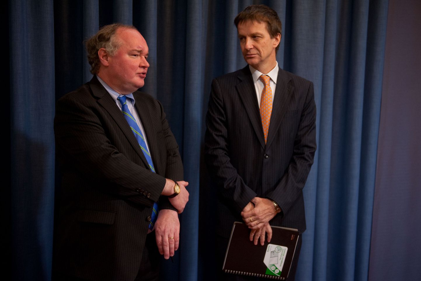 IMFi delegatsiooni juht Thomas Dorsey ha Eesti Panga Ardo Hansson.