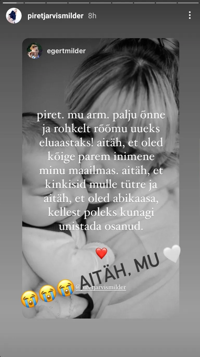 Piret Järvis-Milder reageeris Egerti õnnesoovile.