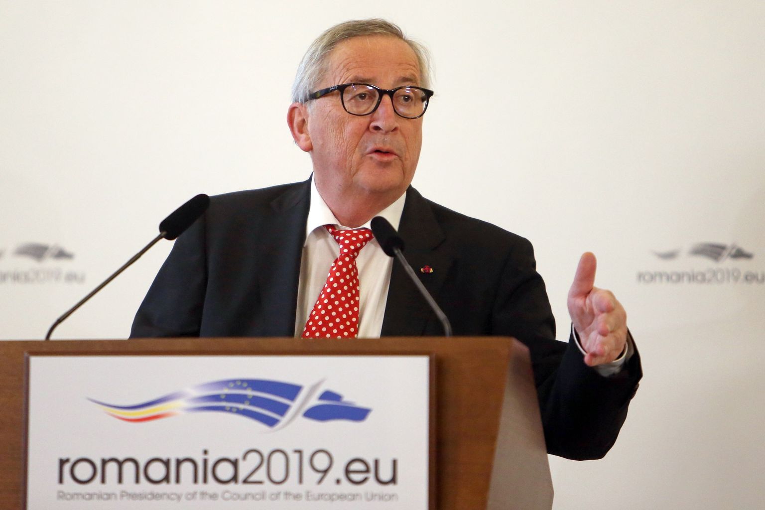 Euroopa Komisjoni president Jean-Claude Juncker Rumeenias.