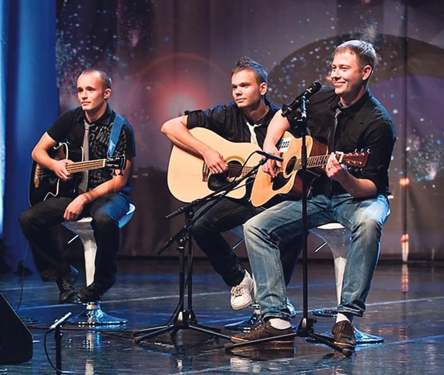 Blue Eyed Betty Rauno Lee, Lauri Mengel ja Lauri Peeters katsusid õnne TV3 show’s “Eesti talent”.