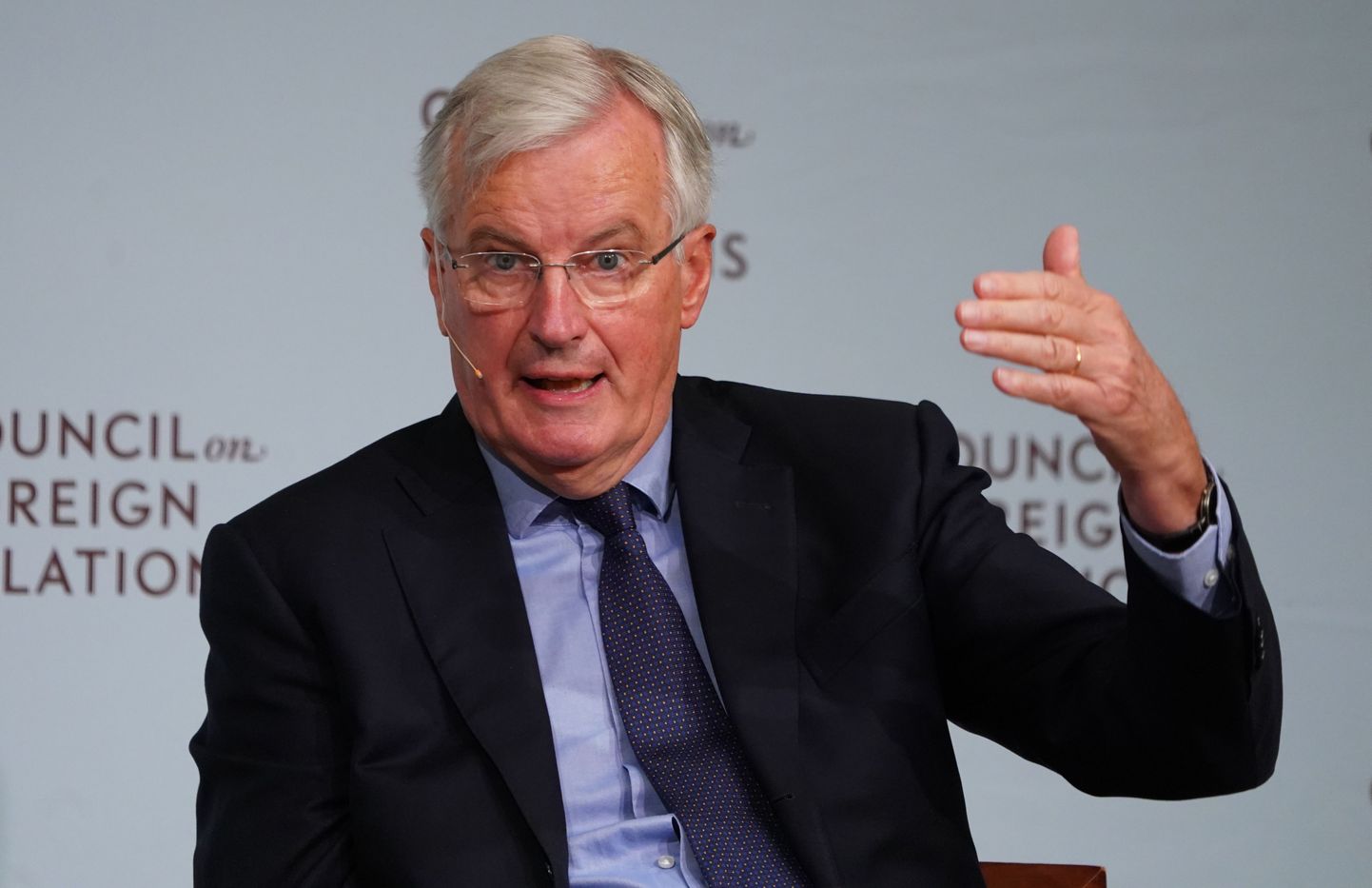ELi pealäbirääkija Brexiti-kõnelustel Michel Barnier mõttekoja Council of Foreign Relations üritusel New Yorgis.