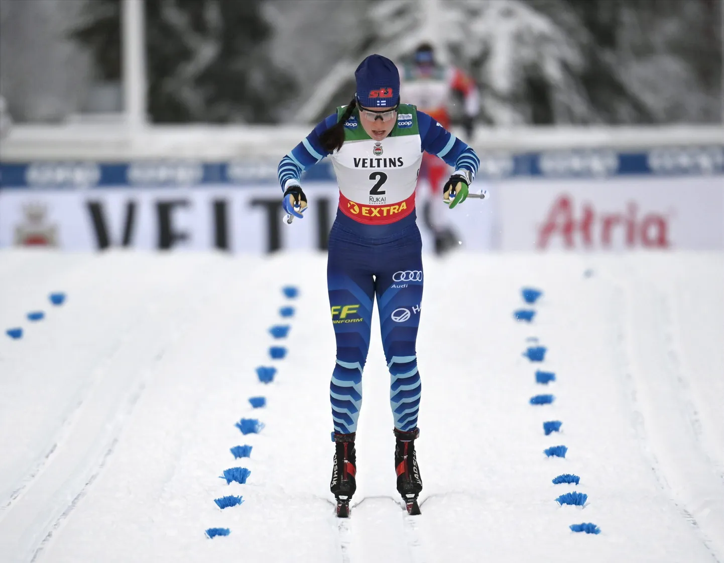 Soome naiste esinumbri Krista Pärmäkoski vahel sarnanevad Oberstdorfi tingimused Soome suvele.