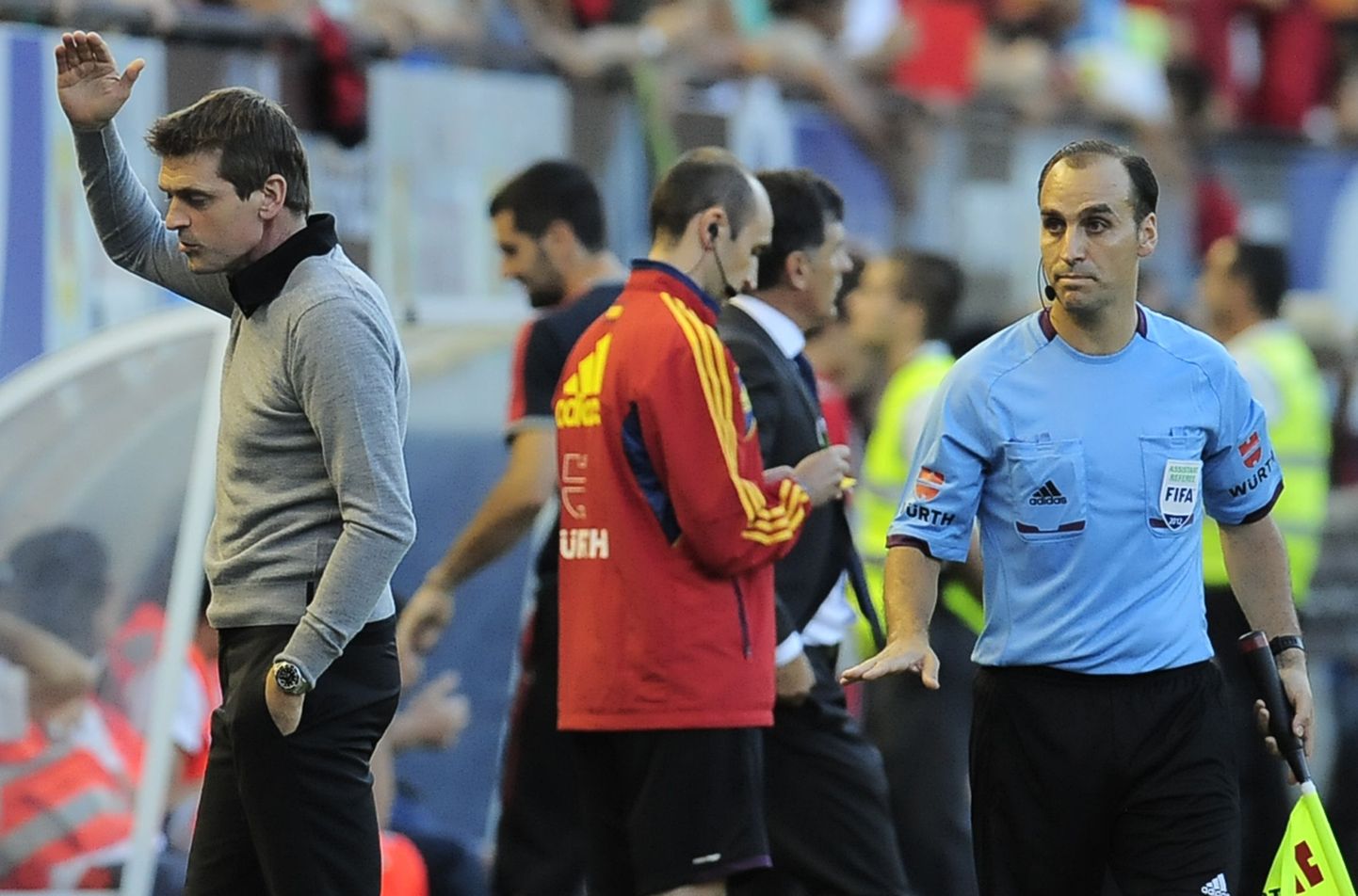 FC Barcelona peatreener Tito Vilanova (vasakul) kohtumises Osasuna vastu.