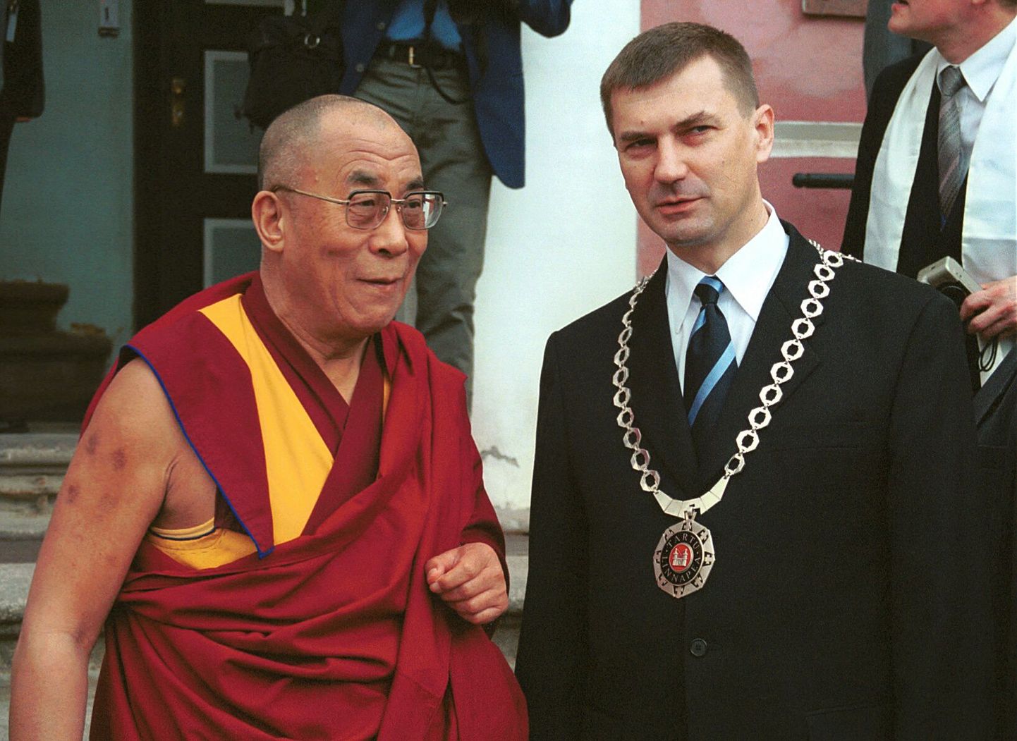 Далай-лама и премьер-министр Эстонии Андрус Ансип
