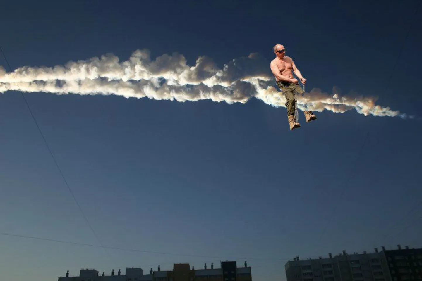 Фотожаба на тему падения метеорита