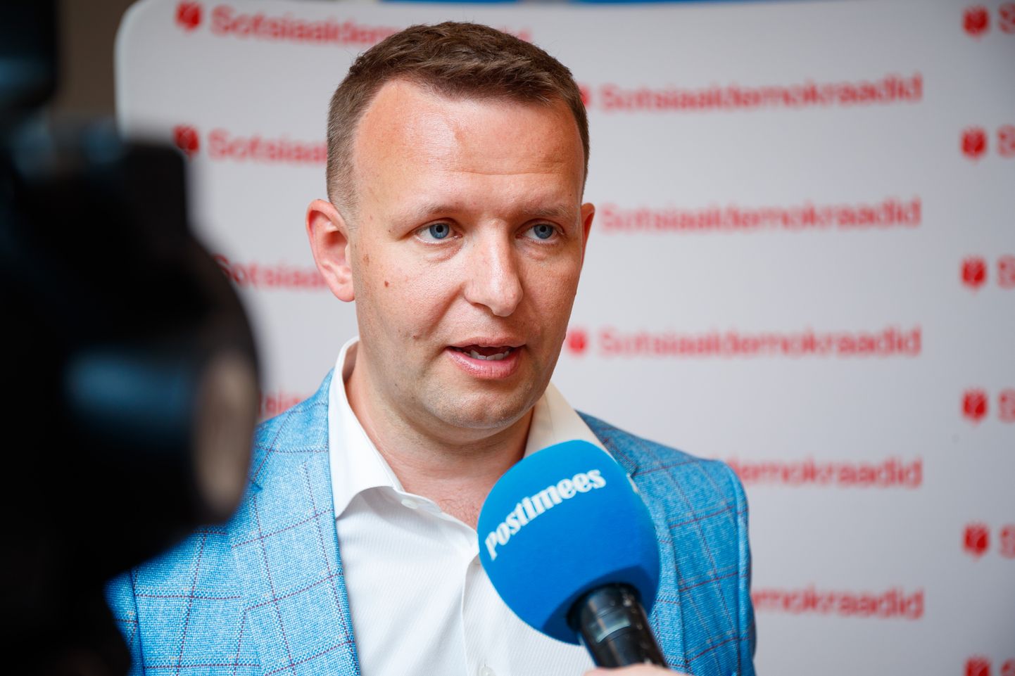 Лаури Ляэнеметс на собрании совета уполномоченных Социал-демократической партии Эстонии.
