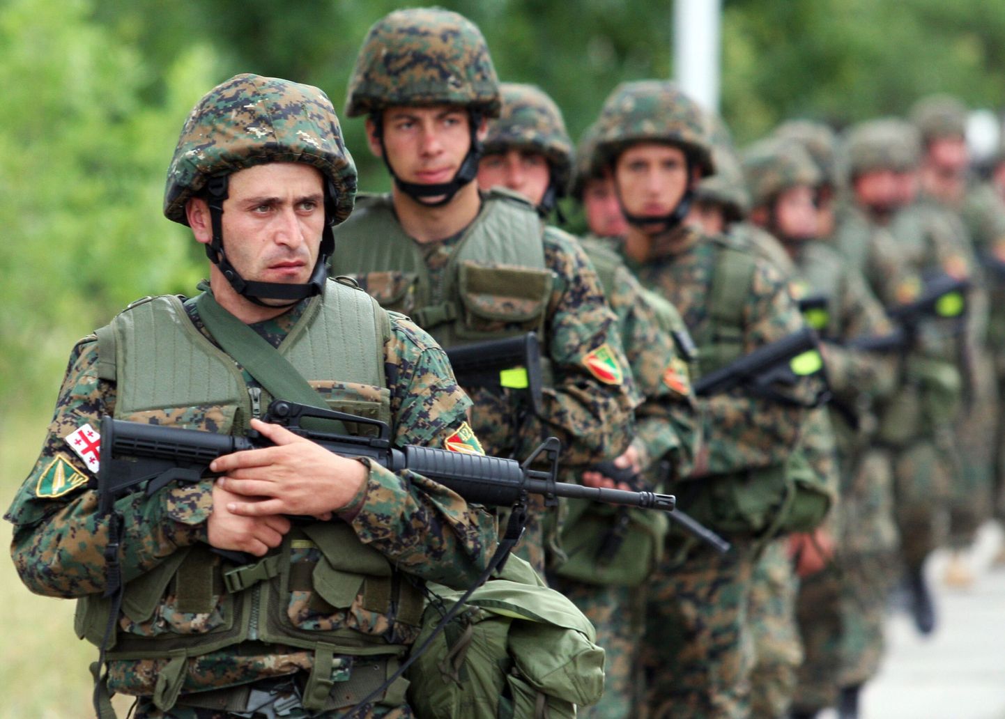 Gruusia sõdurid õppustel.