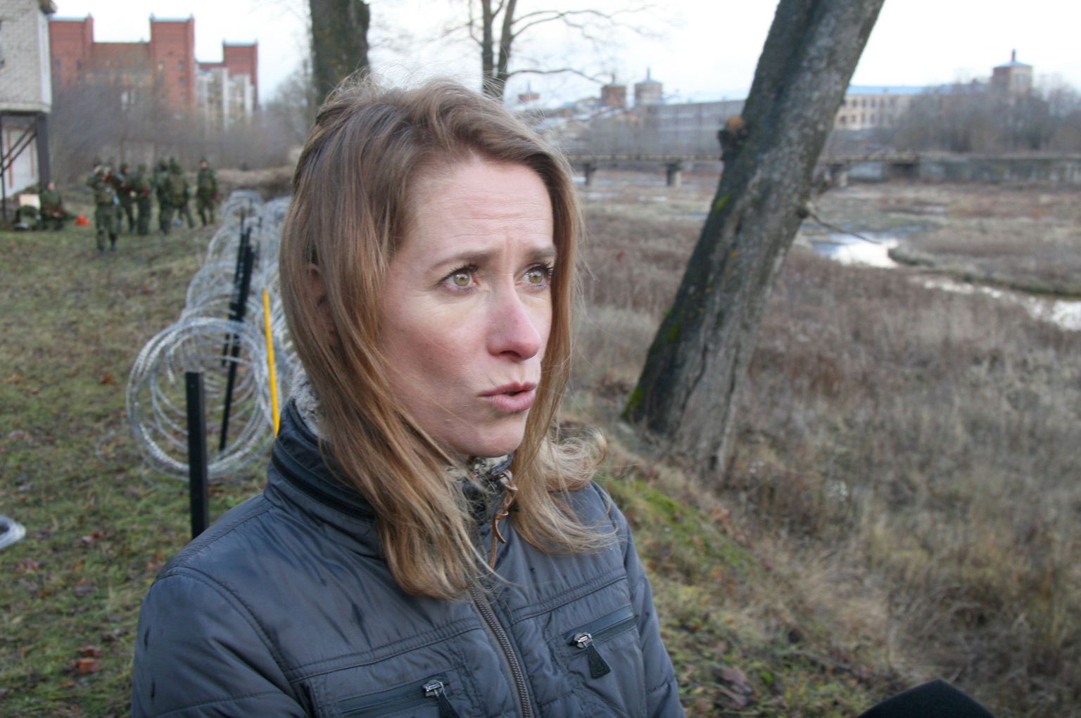 Kaja Kallas Narvas idapiirili mullu novembris.