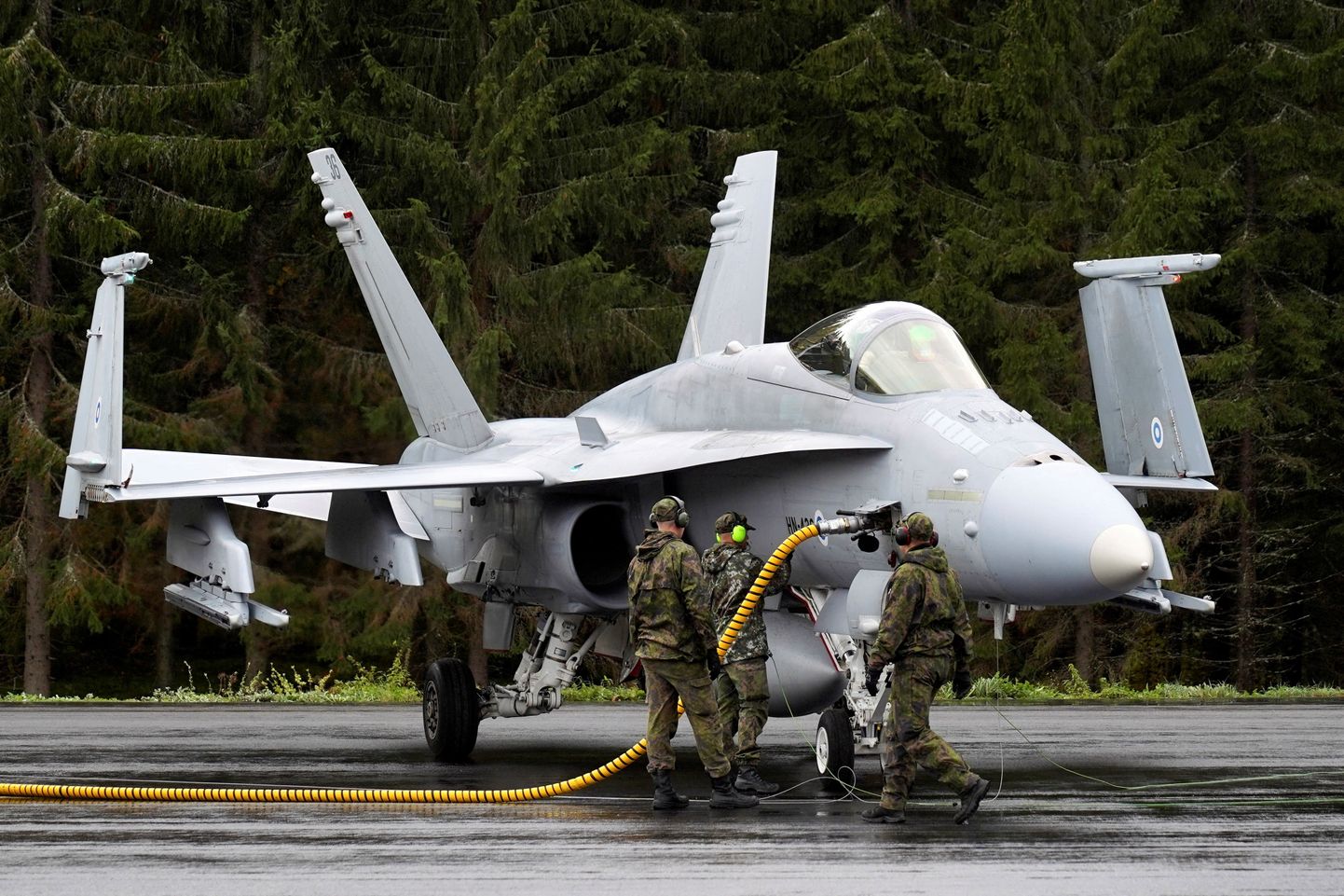 Soome õhujõudude hävitaja F/A-18 Hornet.