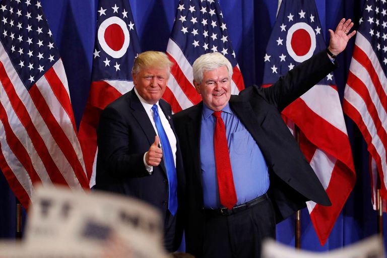 Donalt Trump ja tema nõunik Newt Gingrich. Foto: Scanpix