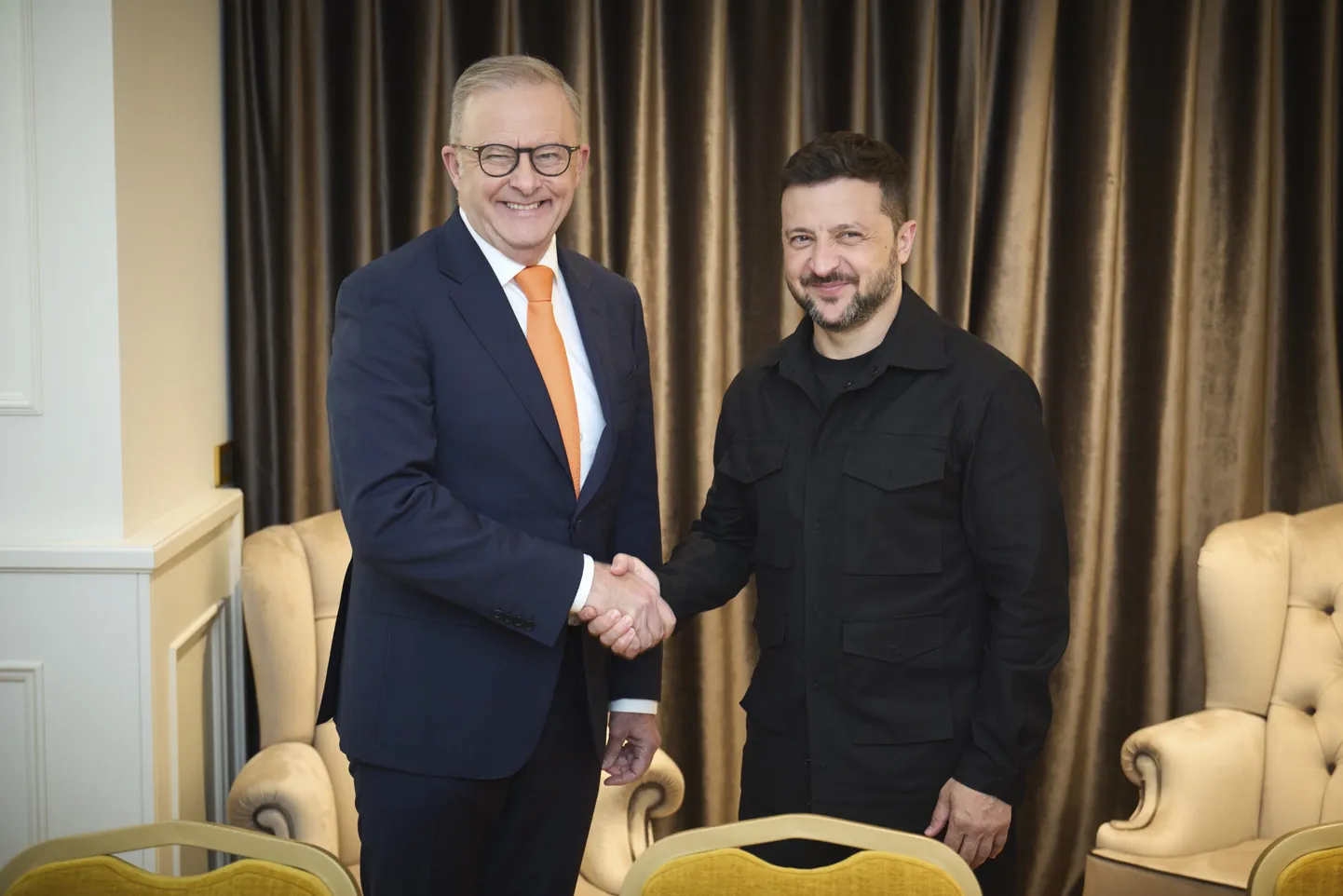 Anthony Albanese ja Volodõmõr Zelenskõi Roomas.