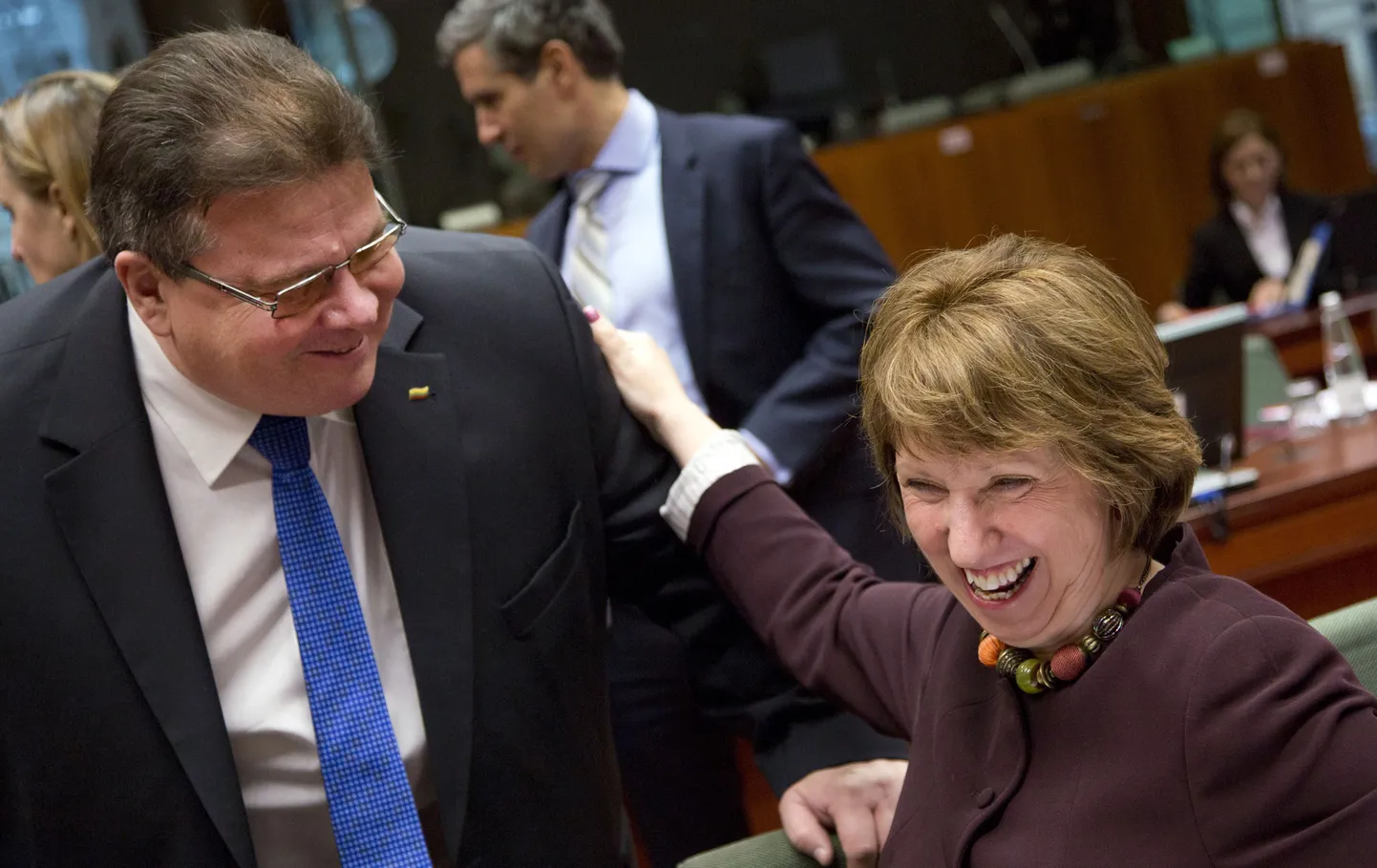 Leedu välisminister Linas Linkevičius ja ELi välispoliitikajuht Catherine Ashton.