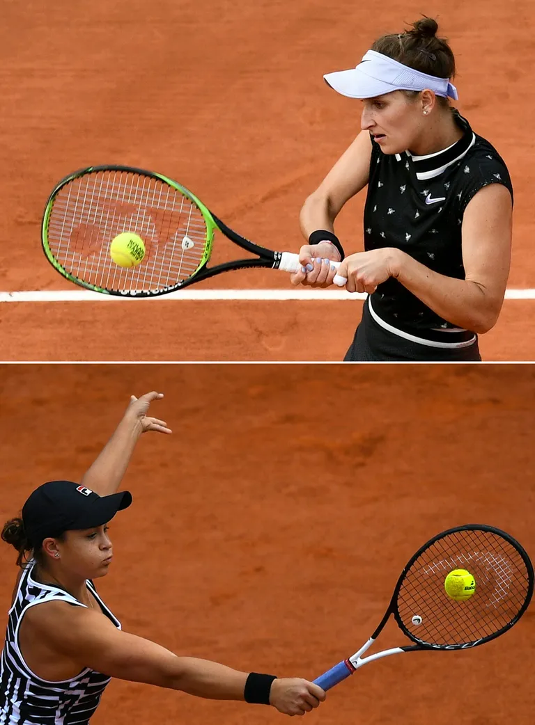 Slämmiturniiri debütandid Marketa Vondroušova (üleval) ja Ashleigh Barty (all).
