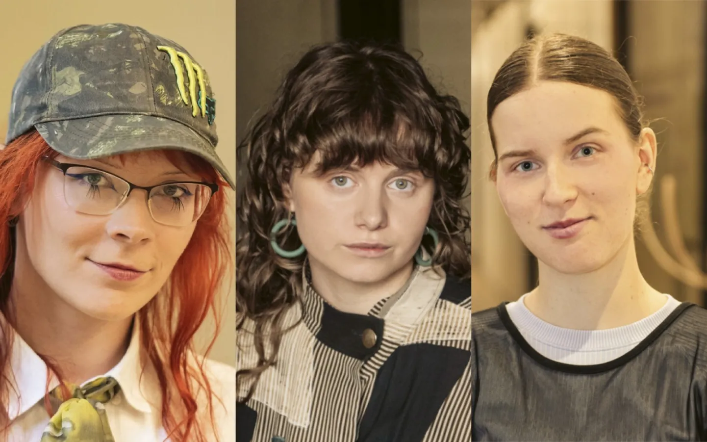 No kreisās: Anna Malicka, Tīna Alise Drupa un Katrīna Biksone.