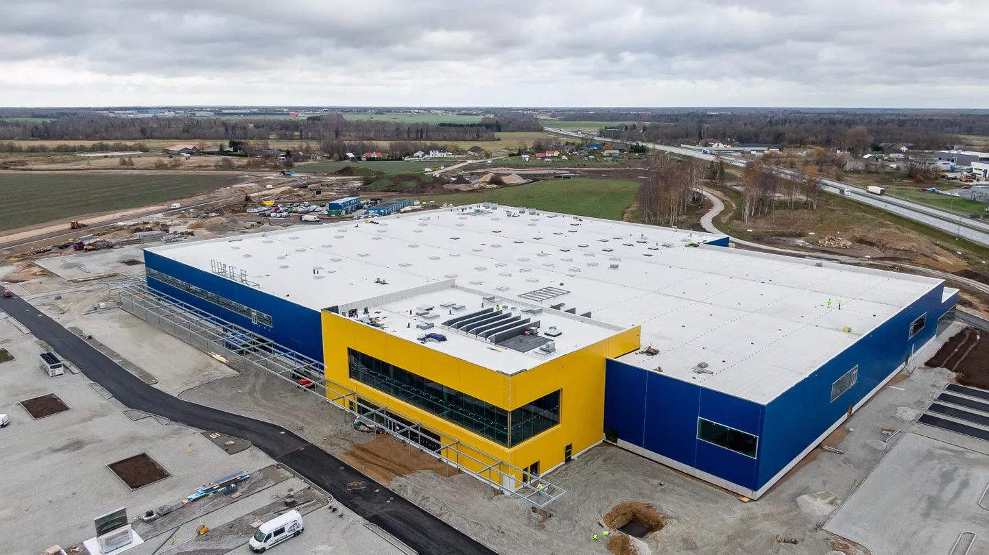 Ehitusjärgus Ikea pood Rae vallas.