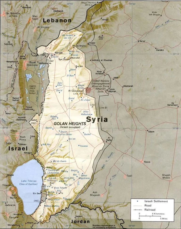 Golani kõrgendiku kaart. / wikipedia.org