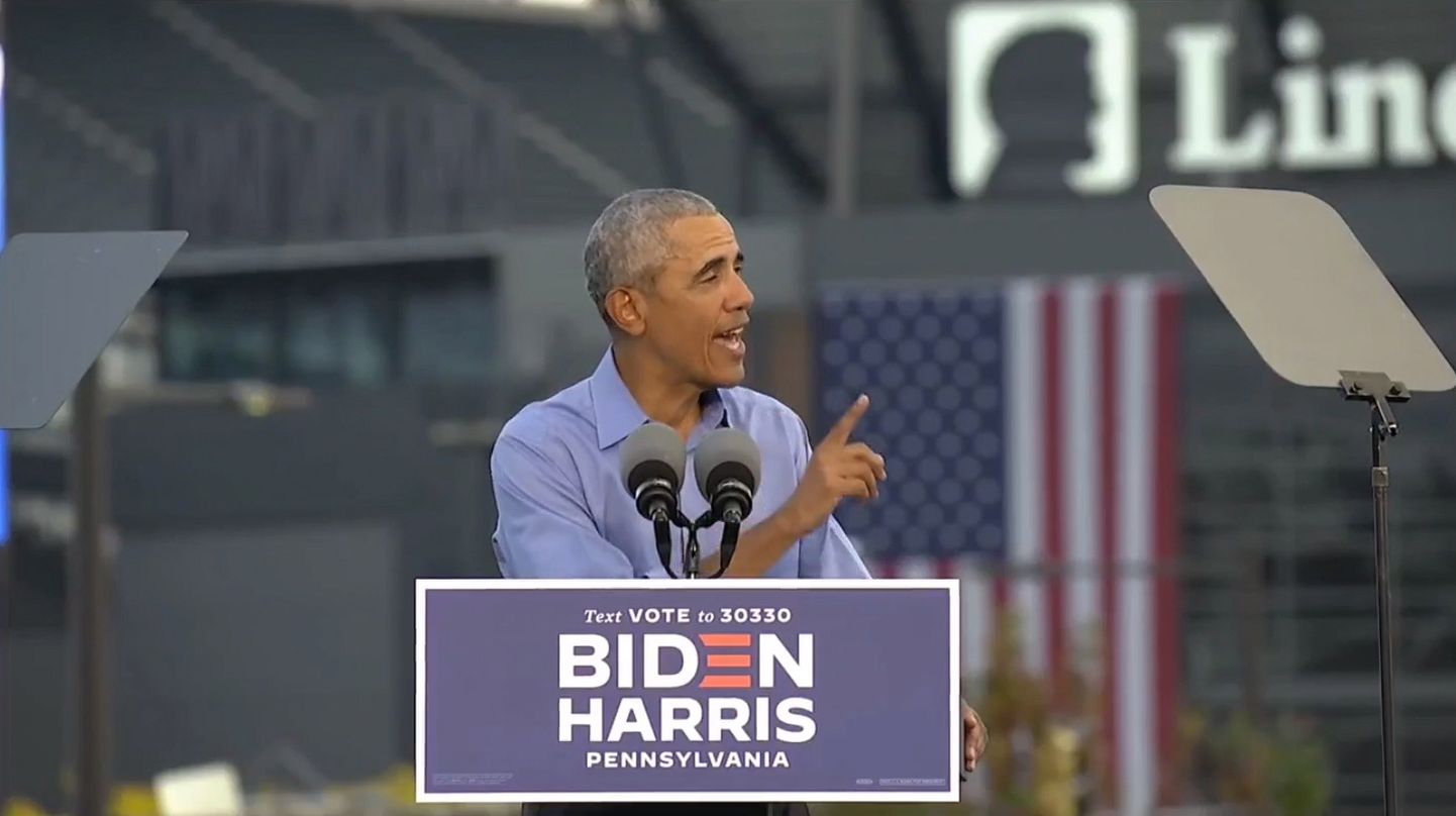 USA ekspresident Barack Obama demokraatide presidendikandidaadi Joe Bideni toetusüritusel Philadelphias.