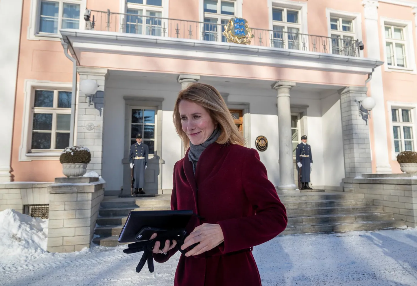 Tallinn, 06.03.2019 Parlamendierakondade juhid pärast valimisi presidendi juures. Reformierakonna juht Kaja Kallas.