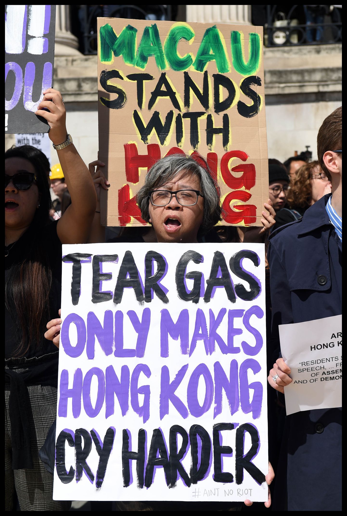 Hongkongi toetusmeeleavaldus Londonis.