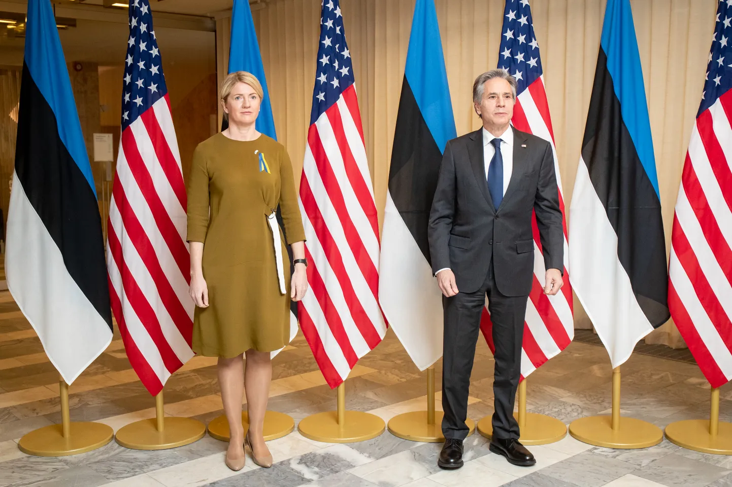 08.03.2022. Tallinn. Välisminister Eva-Maria Liimets kohtus Ameerika Ühendriikide välisministri Antony Blinkeniga. Foto Eero Vabamägi, Postimees
