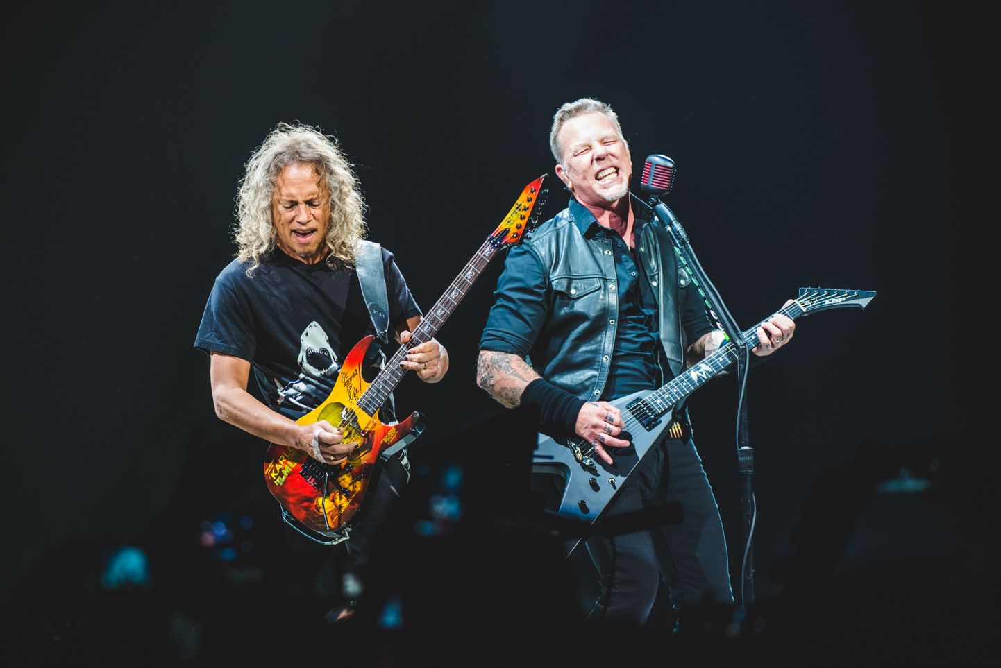 Metallica liikmed Kirk Hammet ja James Hetfield.