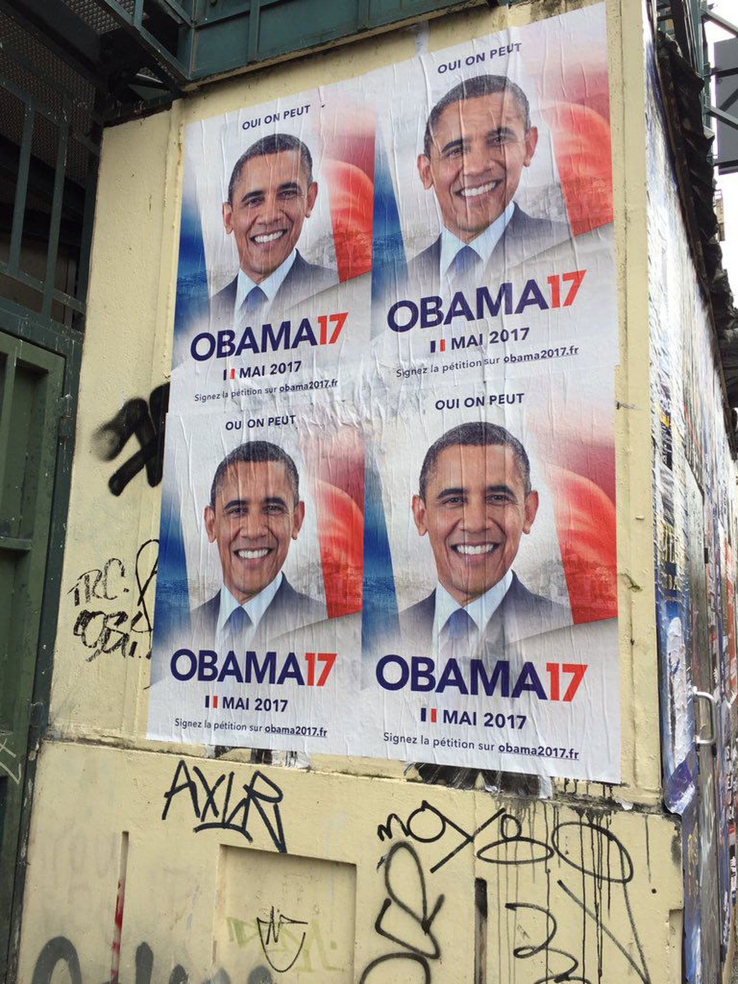 Obama plakatid Pariisis.