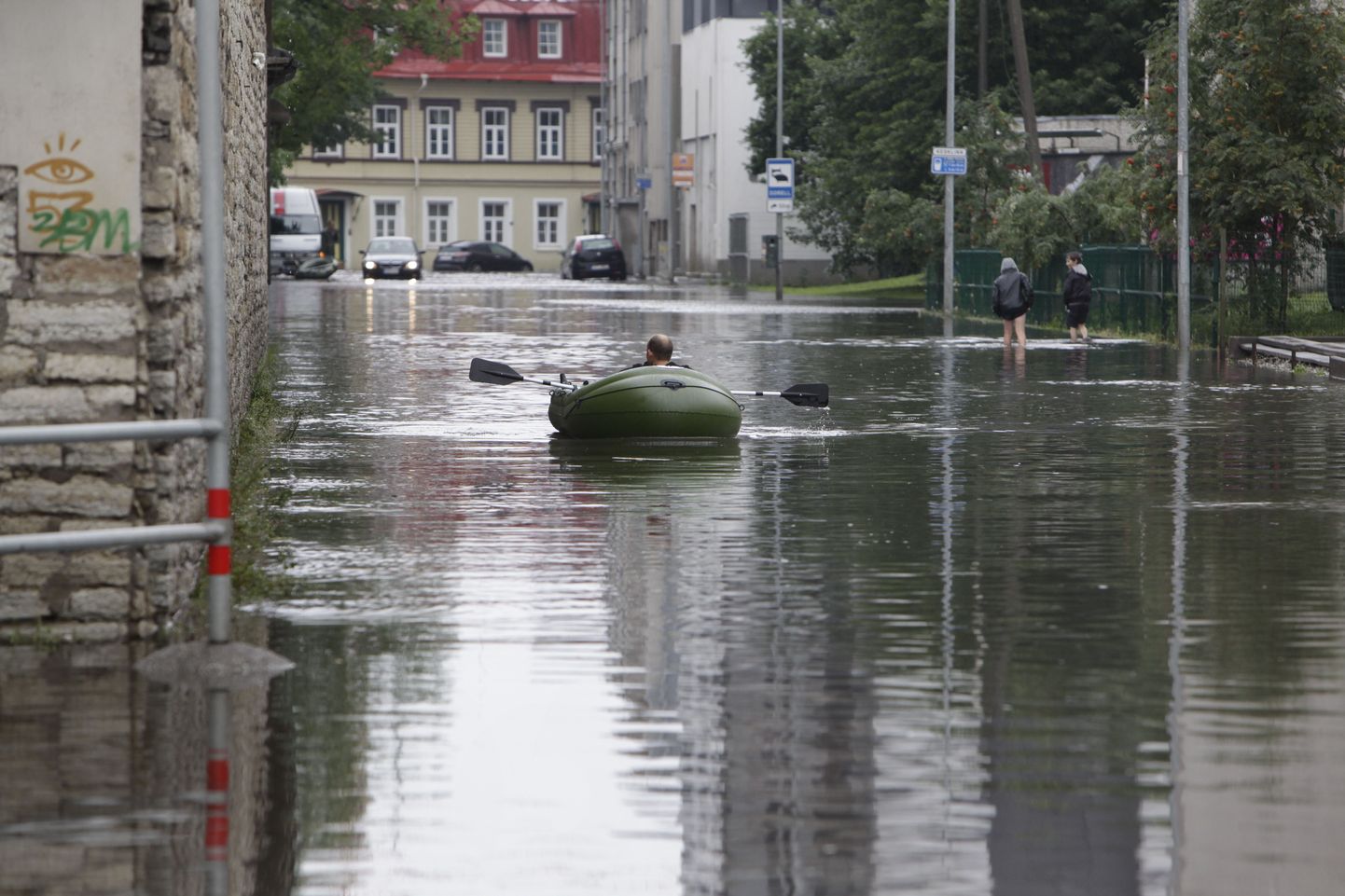 Наводнение на улице Туукри в 2011 году.