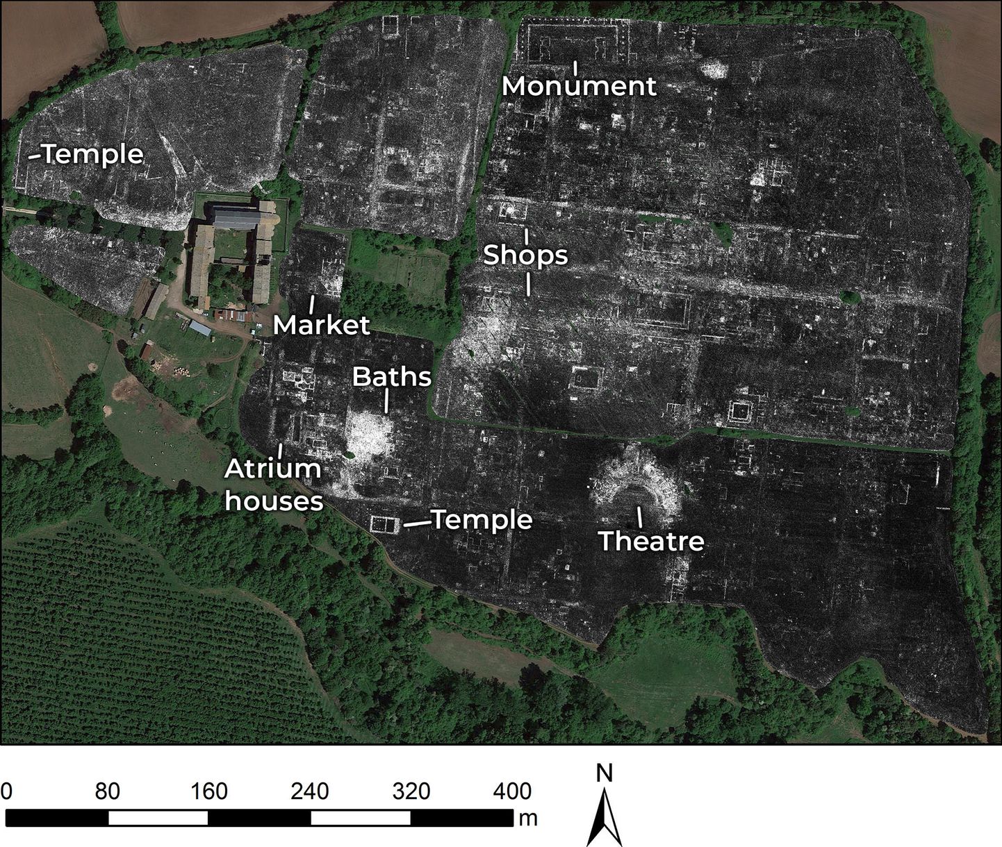 Georadari abil saadud pilt Vana-Rooma linnast Falerii Novist