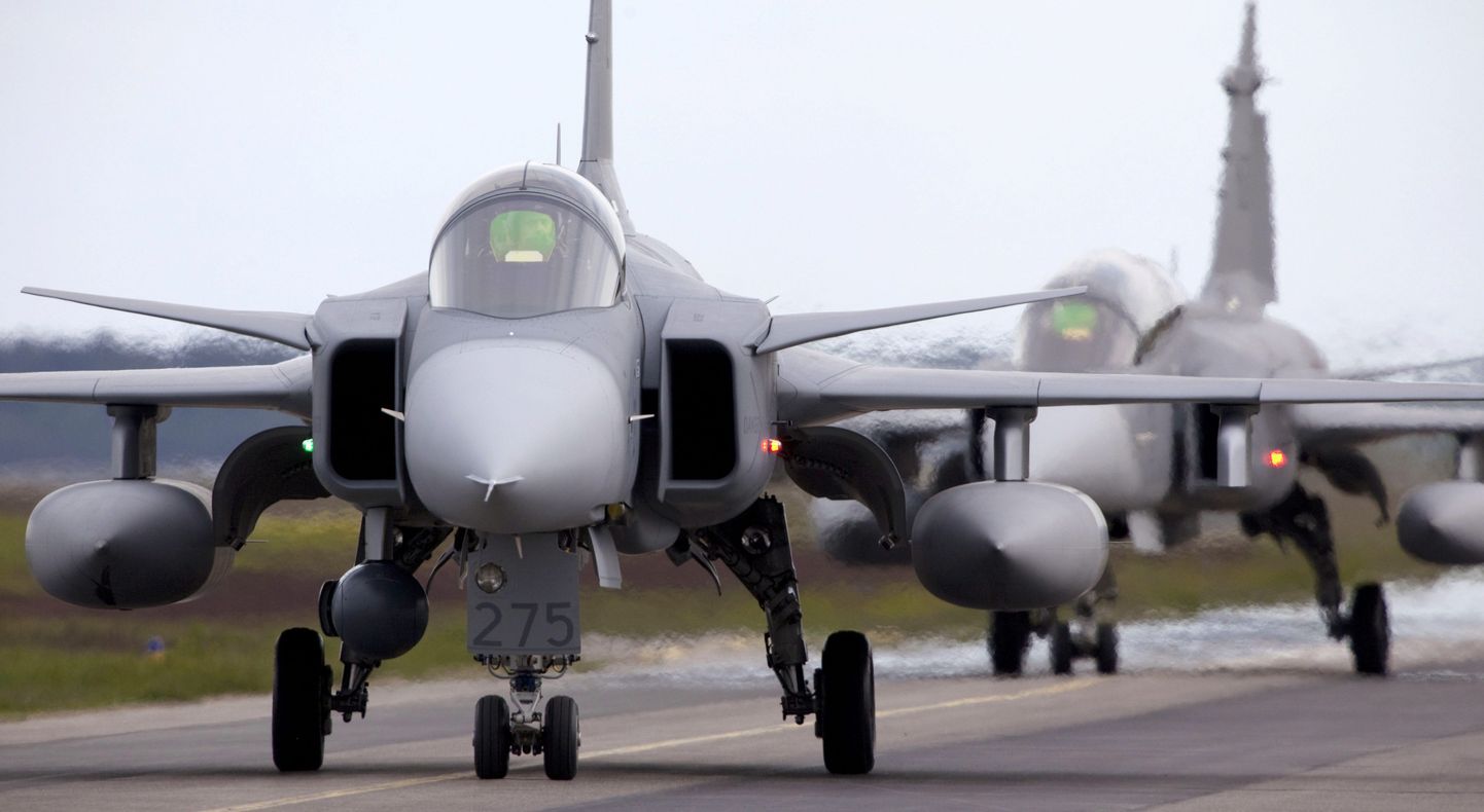 Rootsi õhujõudude Saab JAS 39 Gripen hävituslennukid