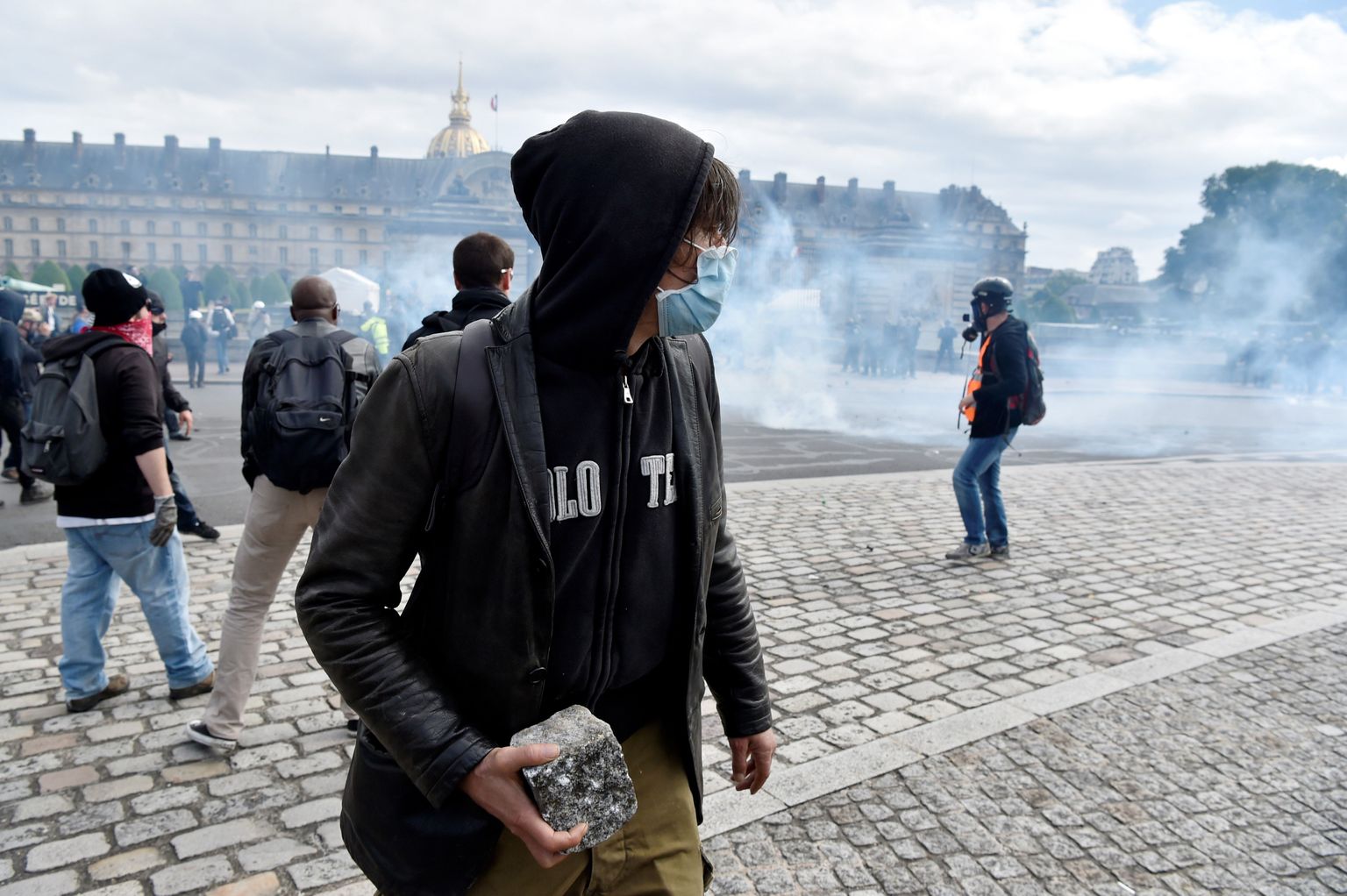 Demonstrant eile Pariisis.
