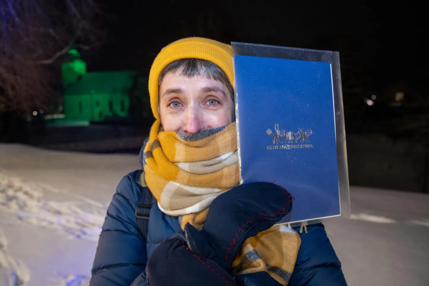 Jutuvestja Piret Päär pälvis presidendilt Valgetähe V klassi teenetemärgi. Foto on tehtud 2020. aasta Kultuuripärli galal, kus teda samuti tunnustati.