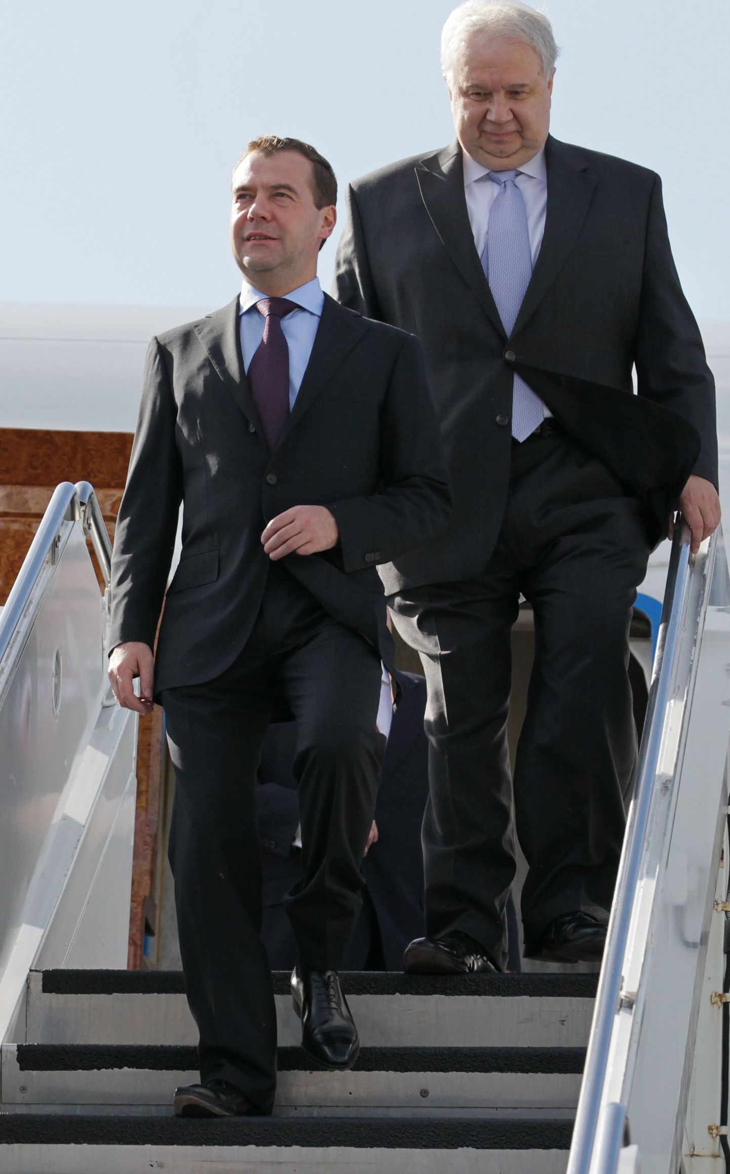 Dmitri Medvedev koos Vene suursaadikuga USAs Sergei Kisljakiga.