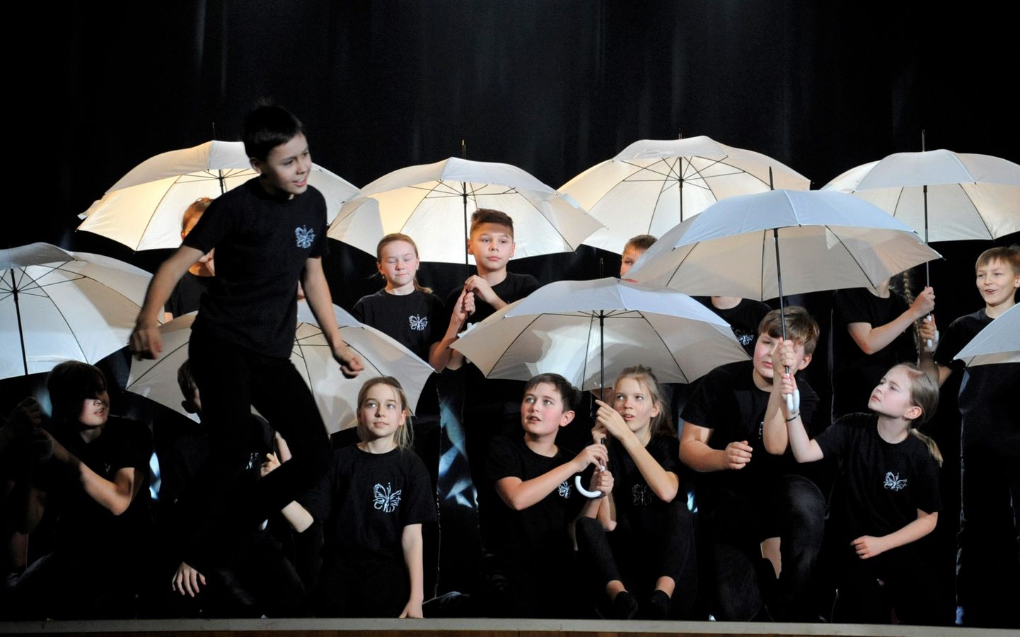 Foto on tehtud 2020. aasta luulepäevadel «Tuulelapsed». Üles astub Jõgeva kooliteater Liblikapüüdja.