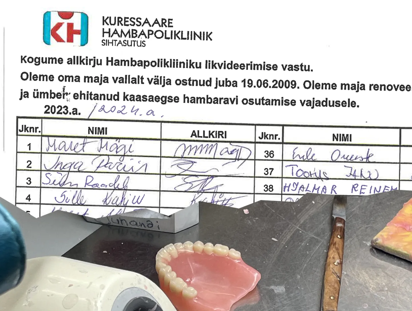 Kuressaare hambakliinik ei taha haiglaga leibu ühte kappi panna.