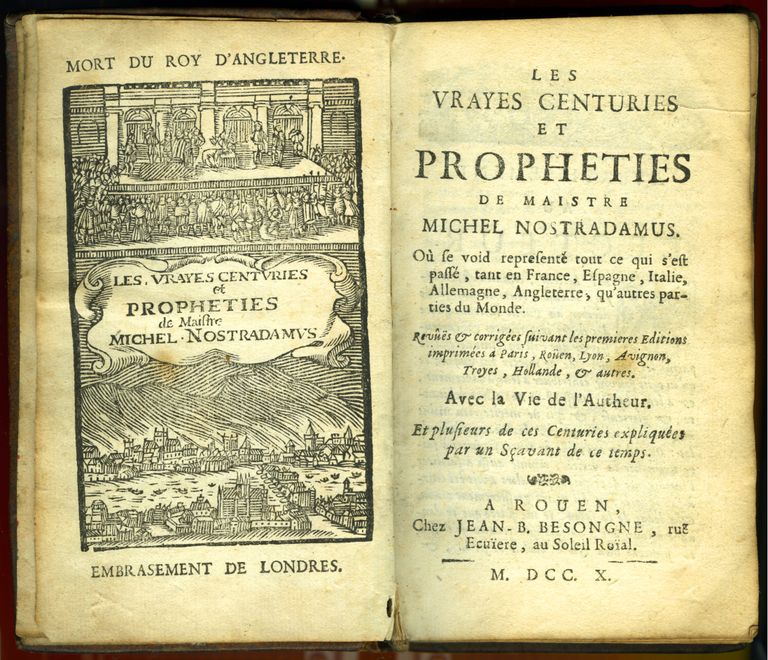 Nostradamuse ennustusteraamatu 1710. aasta trükk