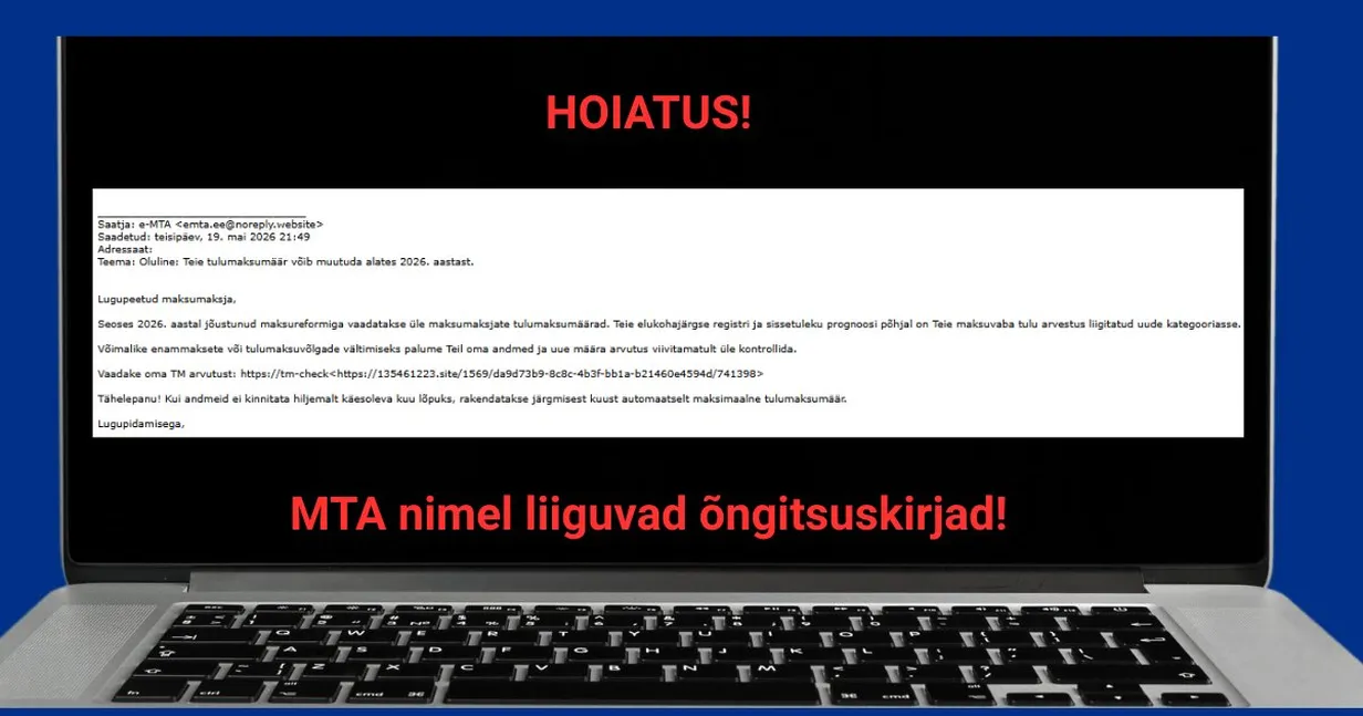Maksu- ja tolliameti nimel levib järjekordne petukiri