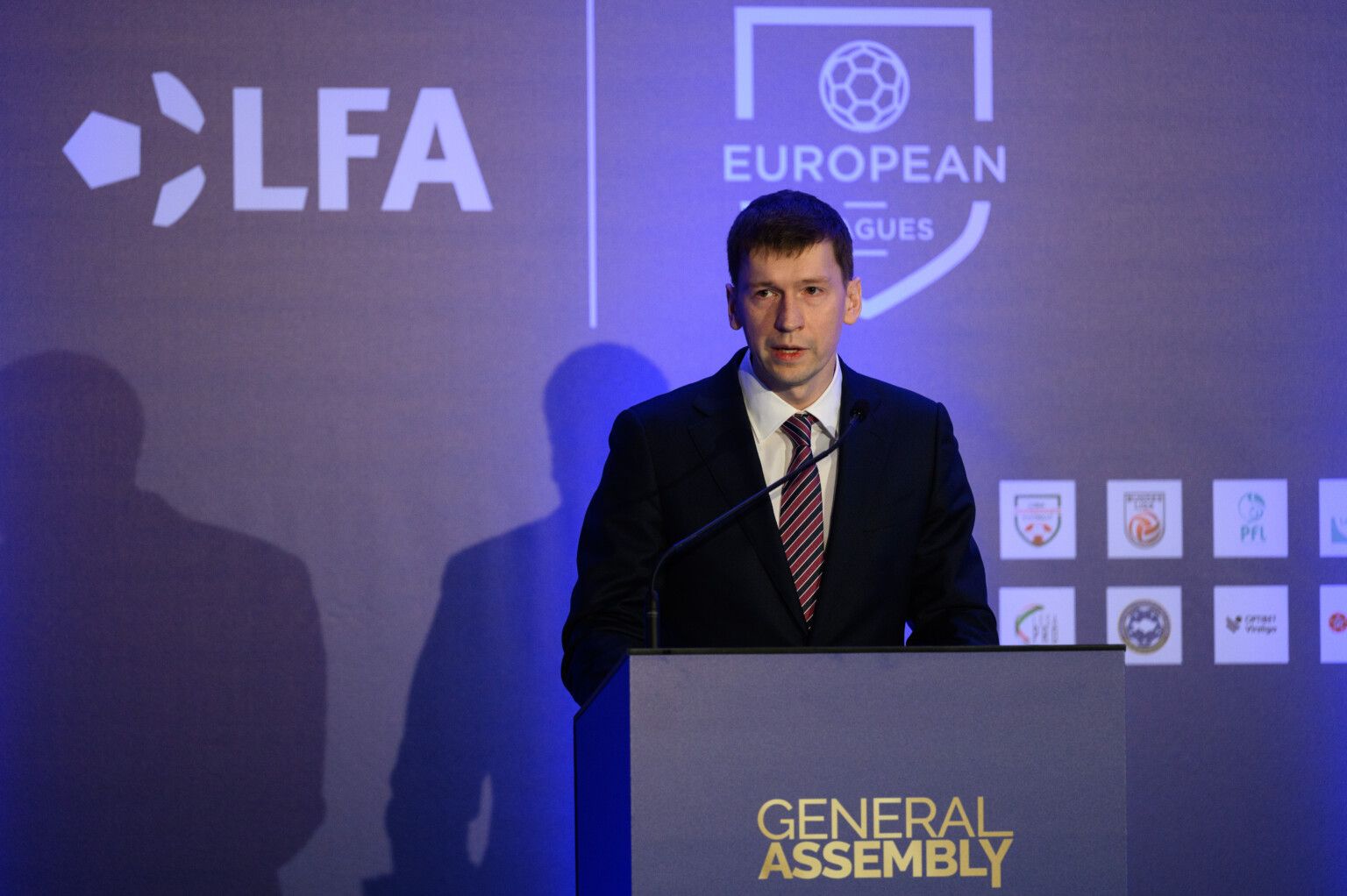 Biedrības "Latvijas Futbola Virslīga" valdes priekšsēdētājs Maksims Krivuņecs