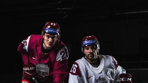 FOTO ⟩ Latvijas hokeja izlases krekli 2026. gada ziemas olimpiskajās spēlēs