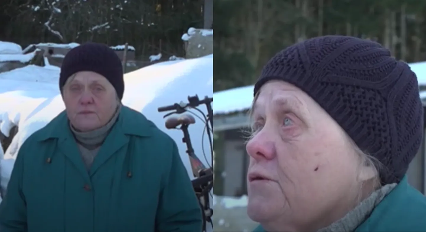 Kuvatõmmis saatest. Mures vanaema Sirje.