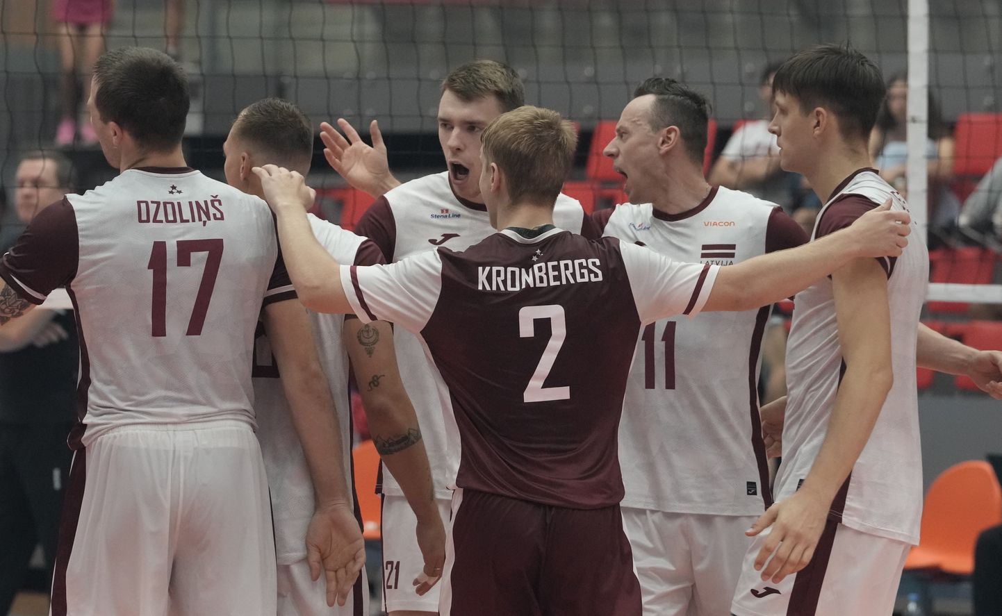 Latvijas vīriešu volejbola izlase ar Austrijas izlasi aizvada 2023. gada Eiropas čempionāta kvalifikācijas spēli Jelgavas Olimpiskajā centrā.
