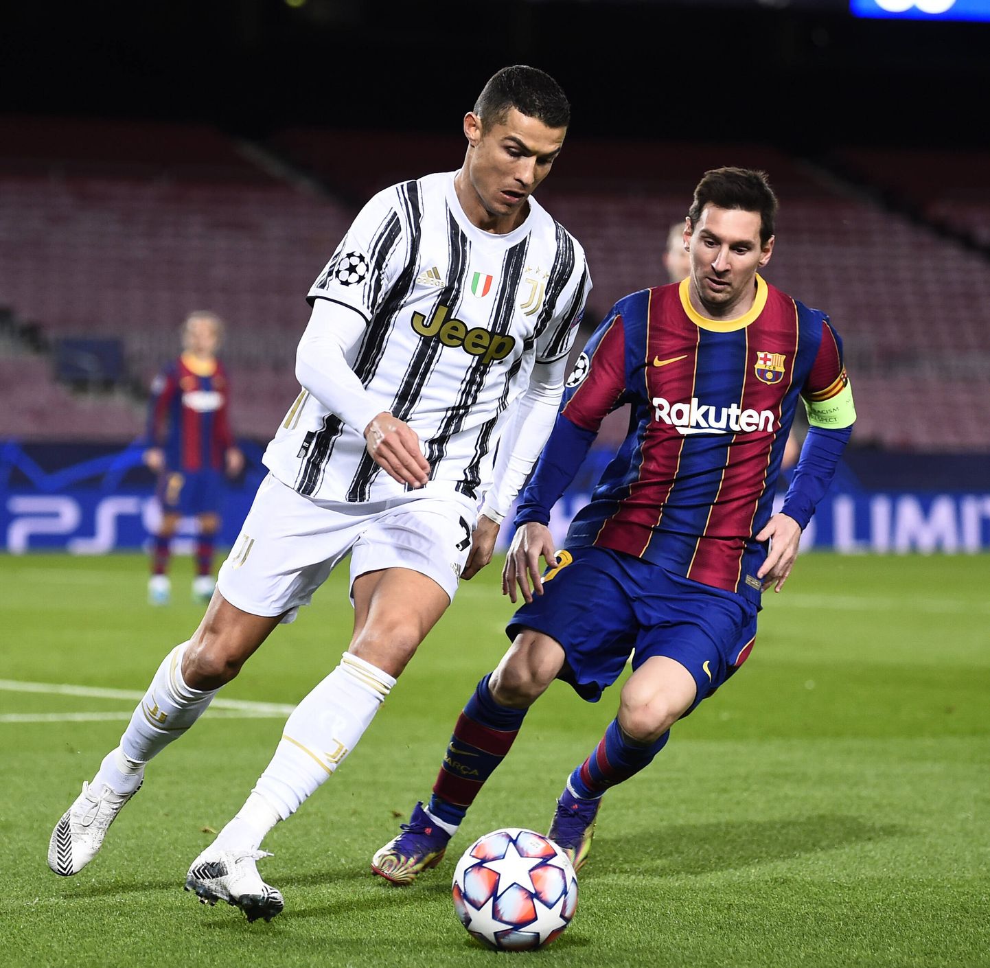 Cristiano Ronaldo (vaskul) ja Lionel Messi olid jalgpallimurul viimati vastamisi 2020. aasta detsembris. Siis kandis Ronaldo veel Juventuse särki ning Messi mängis Barcelonas.