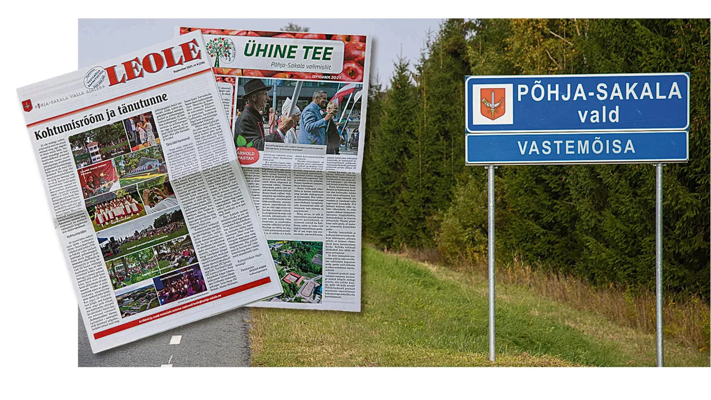 Esimesed eksemplarid Põhja-Sakala vallalehte Leole jõudsid 6. septembril vallamajja nii, et valimisliidu Ühine Tee reklaamleht oli selle vahel. Vallajuhtide reageerimise järel lapati need trükikojas ükshaaval kaheks eraldi ajaleheks.