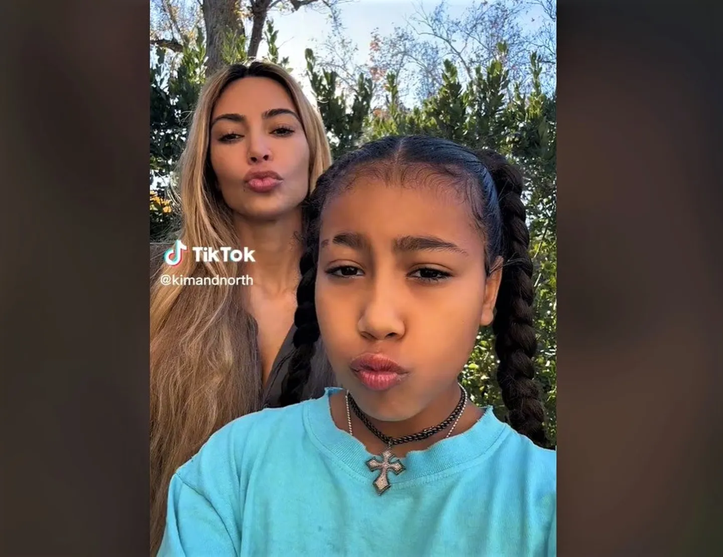 North koos oma ema Kim Kardashianiga.