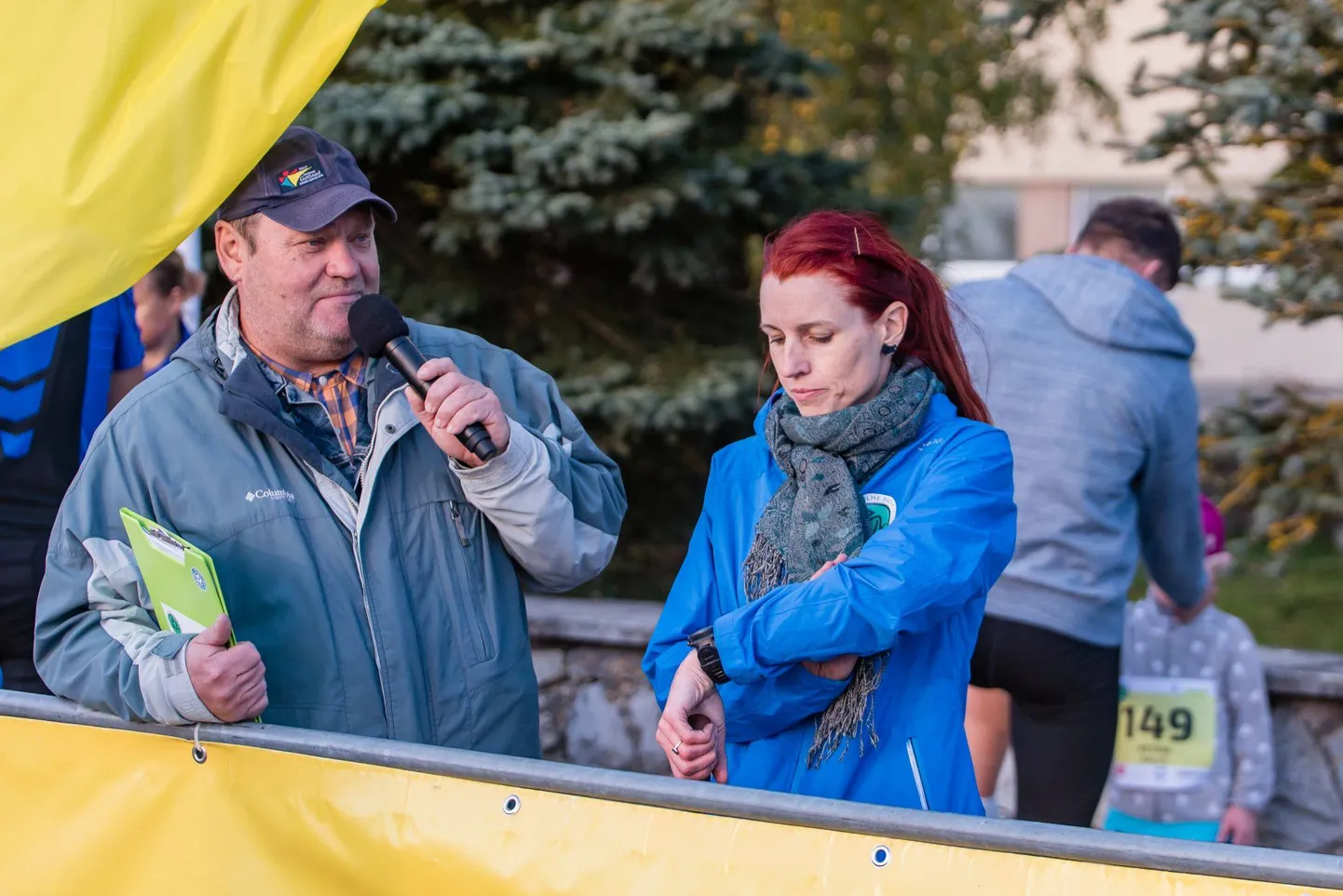 Spordikommentaator Alver Kivi ja Helen Jürjo